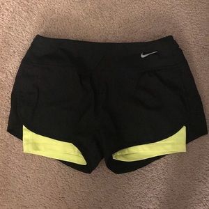 Nike running shorts.